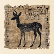 Egyptské hieroglyfy srnka