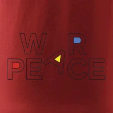 War, peace - farebný nápis