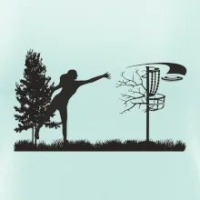 Disc golf - žena čierny obrázok Disc golf - žena čierny obrázok