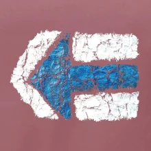 Párová turistická značka modrá