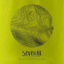 Severák - vrstevnice v kruhu