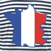 Francúzska vlajka mapa obrys