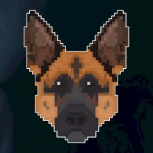 Nemecký ovčiak - Rozpixelovaný Nemecký ovčiak - Rozpixelovaný