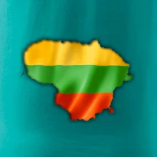 Litva vlajka mapa Litva vlajka mapa