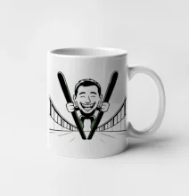 Vysmiatý kreslený skokan