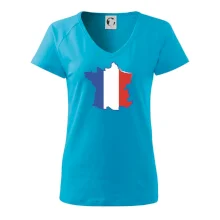 Francúzska vlajka mapa obrys