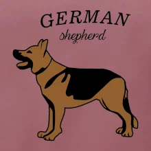 Nemecký ovčiak - hnedý s nápisom