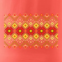 Ukrajinský vzor - Červené kvety