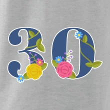 Kvetinové číslo kreslené - 30