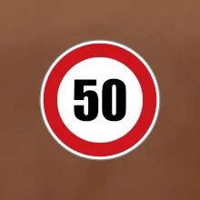 Dopravná značka - obmedzenie rýchlosti 50