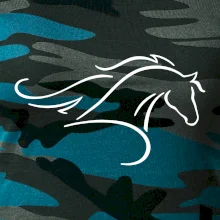 Kôň - bežiaci silueta hlavy