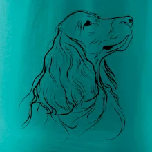 Anglický kokeršpaniel čierna kresba