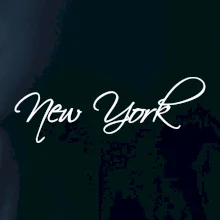 New York nápis písacím