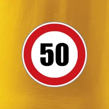 Dopravná značka - obmedzenie rýchlosti 50 Dopravná značka - obmedzenie rýchlosti 50