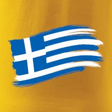 Grécko vlajka - štetkou