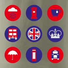 Anglicko symboly v kruhoch