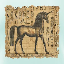 Egyptské hieroglyfy jednorožec