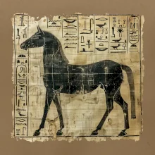 Egyptské hieroglyfy kôň
