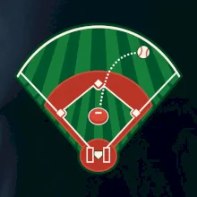 Baseballové hřiště z ptačí perspektivy