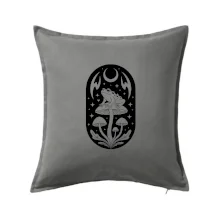 Goblincore čiernobiela oválna žaba