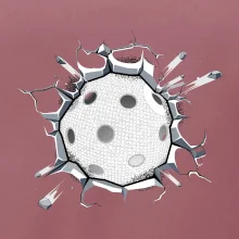 Florbal lopta v triku Florbal lopta v triku