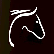 Kôň - hlava silueta