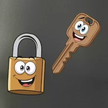 Parové tričká - Zámok a kľúč