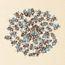 Včelia rodinka kruh (Pecka Design)