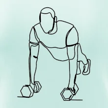 Tréner fitness jedným ťahom Tréner fitness jedným ťahom