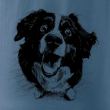 Čiernobiela karikatúra Bernský salašnícky pes