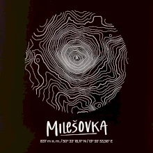 Milešovka - vrstevnice v kruhu