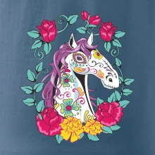 Kôň farebný s kvetinami