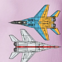 Mig 29 Fulcrum zo spoda a zo shora