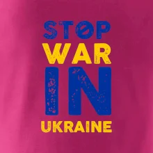 Farebný nápis Stop war in ukraine
