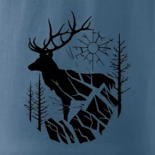 Jeleň v lese krivky