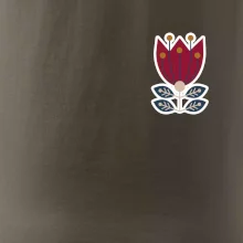 Folklór na prsníku kvetina štvorlistá