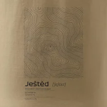 Ještěd - vrstevnice v obdĺžniku