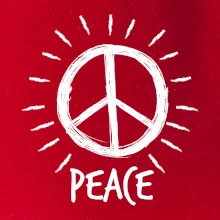 Peace symbol čiernobiely