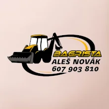 Bagrista v kruhu - vlastný nápis