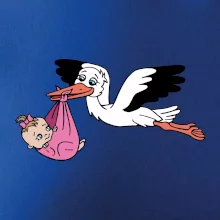 Bocian a bábätko - dievča (Hana-creative)