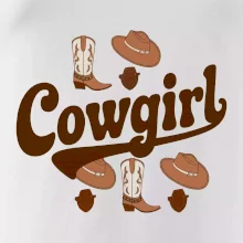 Cowgirl nápis a oblečenie Cowgirl nápis a oblečenie