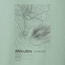 Mikulov - vrstevnice v obdĺžniku