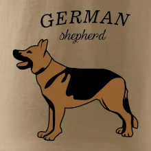 Nemecký ovčiak - hnedý s nápisom