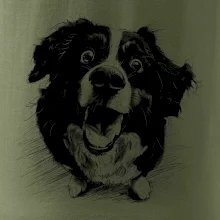 Čiernobiela karikatúra Bernský salašnícky pes