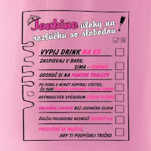 Tričko na rozlúčku s úlohami vpredu