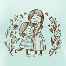 Matka a dcéra v objatí