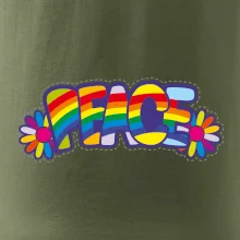 Peace nápis dúhový