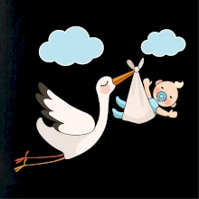 Bocian čakáme bábätko - chlapec