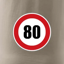 Dopravná značka - obmedzenie rýchlosti 80 Dopravná značka - obmedzenie rýchlosti 80