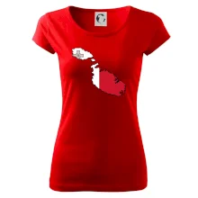 Mapa Malta s vlajkou